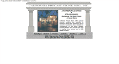 Desktop Screenshot of californiaprecast.com